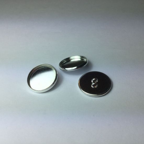 Picture of Button Setting 16mm Silver Tone x5