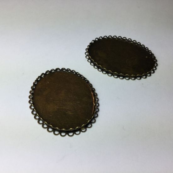 Picture of Cabochon setting oval 40x30mm Antiqued Bronze x5