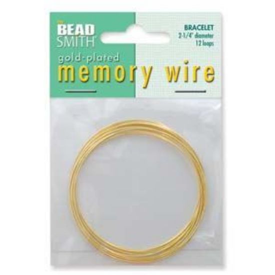 Picture of Memory Wire Bracelet 2.25" Gold Plated 12 Loops