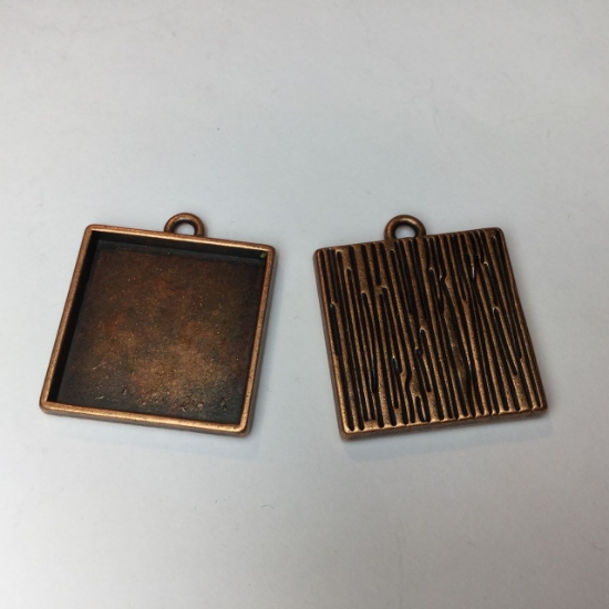 Picture of Pendant setting 25mm square Copper x5