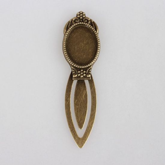Picture of Bookmark 25x18mm oval setting Antique Bronze x1