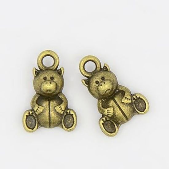 Picture of Charm Bear 16x10x5mm Bronze x10