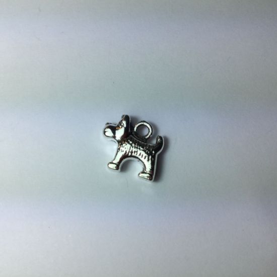 Picture of Charm Dog 14x13mm Antique Silver x5