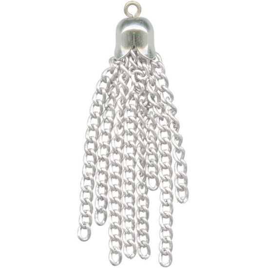 Picture of Stainless Steel Tassel 38mm Silver Plated x1