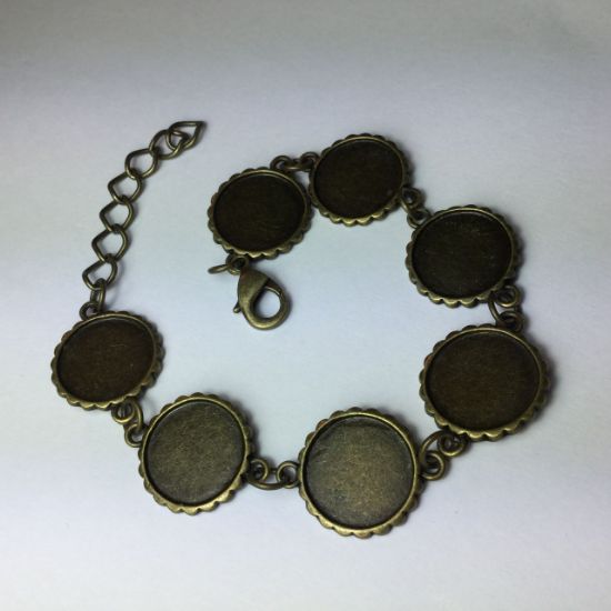 Picture of Bracelet Settings Round 16mm (7) Antiqued Bronze x1