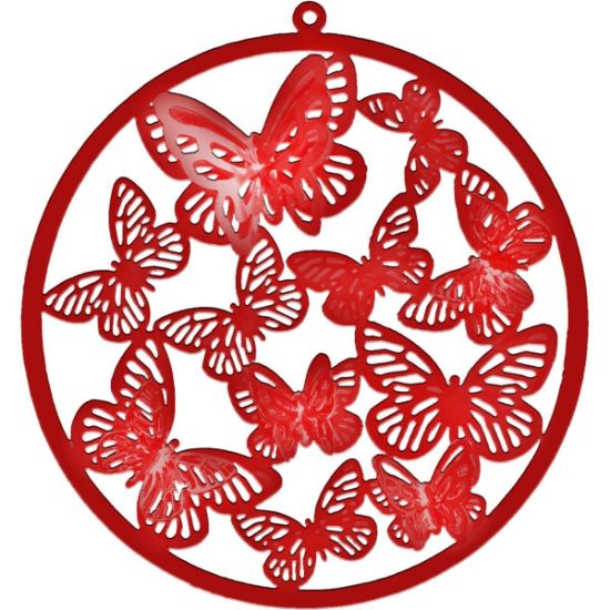 Picture of Filigree 3D Butterfly 55mm Red x1
