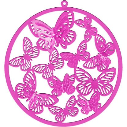 Afbeelding van Filigree 3D Butterfly 55mm Dark Pink x1