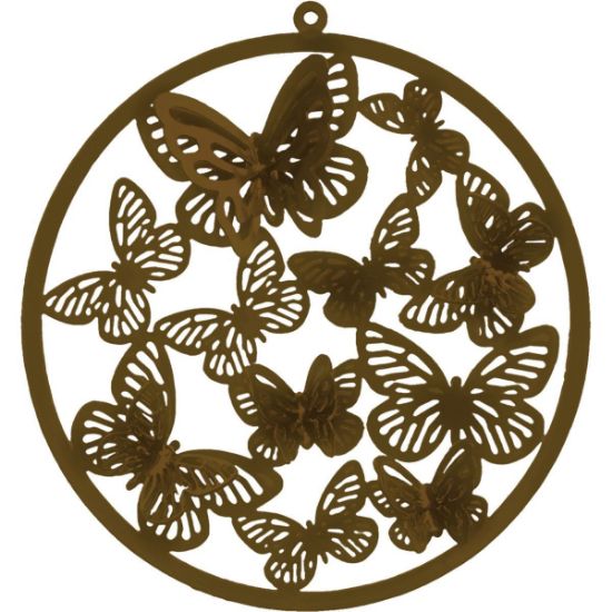 Picture of Filigree 3D Butterfly 55mm Brown x1