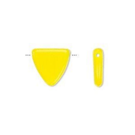Picture of Flat Triangle 13mm Opaque Yellow x10