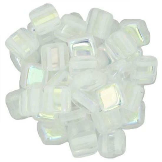 Picture of CzechMates Tile 6mm Crystal AB x50