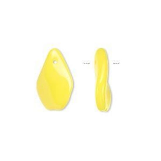 Picture of Twisted Drop 17x10mm Opaque Yellow x10