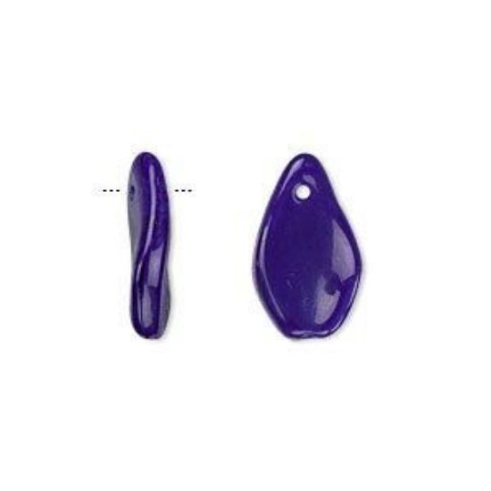 Picture of Twisted Drop 17mm Opaque Dark Blue x10