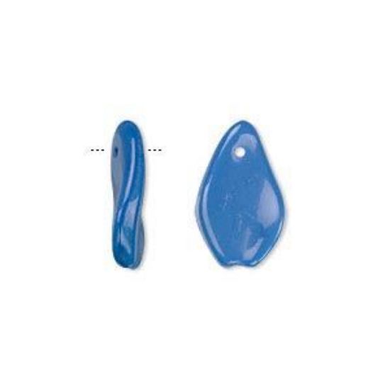 Picture of Twisted Drop 17mm Opaque Blue x10