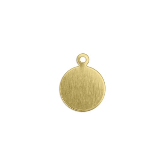 Picture of Stamping blank Round tag w/ ring 10mm Brass x10