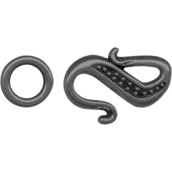 Picture of Clasp Hook 12x17mm ring 8mm with dots Gunmetal x5