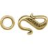 Picture of Clasp Hook 12x17mm ring 8mm with dots Gold Tone x5