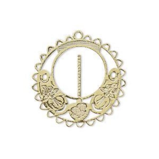 Picture of Filigree go-go with peg 25mm Gold Tone x1