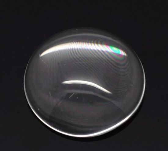 Picture of Cabochon, glas, transparant, 22mm rond.