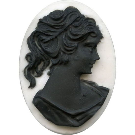 Picture of Cameo Victorian Lady Profile 25x18mm oval x1