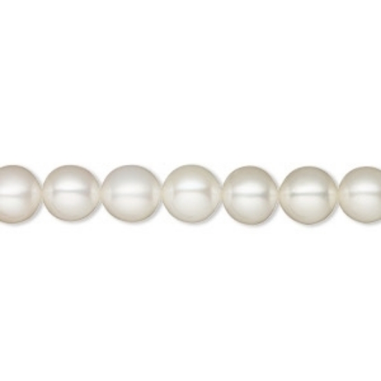 Picture of `Premium Pearl Freshwater White Lotus 6.5-7mm semi-round White x40cm
