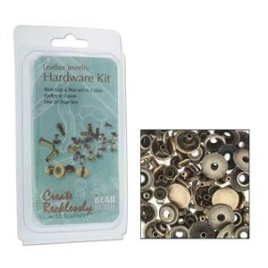 Picture of Leather Jewelry Kit - Eyelets/rivets/snap Antique Brass x1