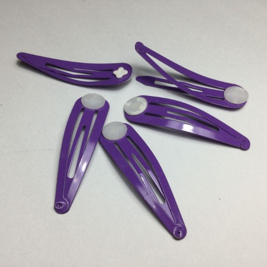 Afbeeldingen van Hairclip 47mm Purple x20