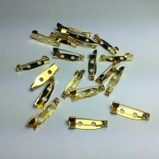 Picture of Pin back 20mm Gold x10