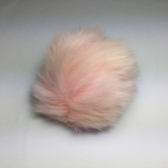 Picture of Pluizenbol met elastisch lusje, roze, 60mm.