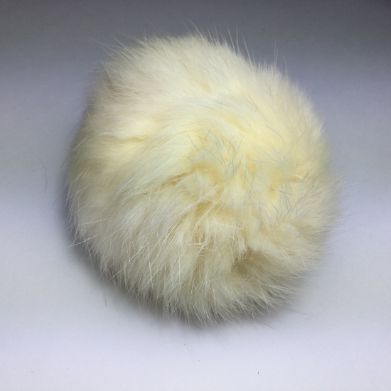 Picture of Fluff ball Rabbit with elastic loop 80mm White x1