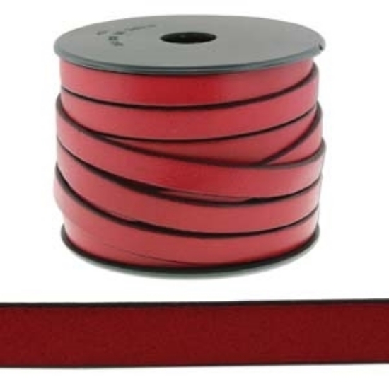 Picture of Licorice Flat Leather 10x2mm Red x10cm