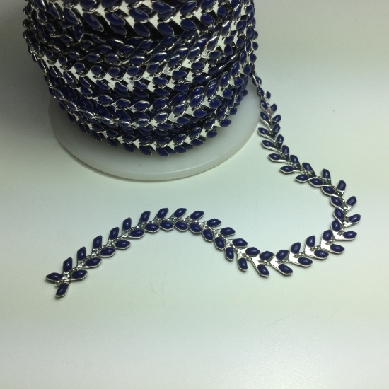 Picture of Chevron epoxy chain Royal Blue x10cm