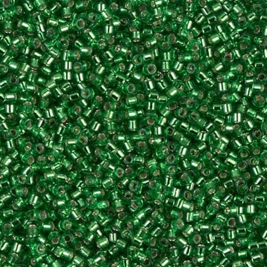 Picture of Miyuki Delica 11/0 DB46 Silver Lined Green x10g