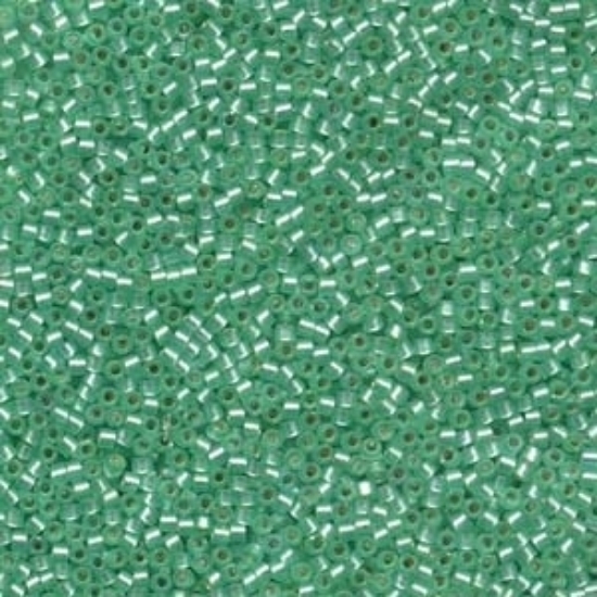 Picture of Miyuki Delica 11/0 DB691 Silver Line Mint Green x10g