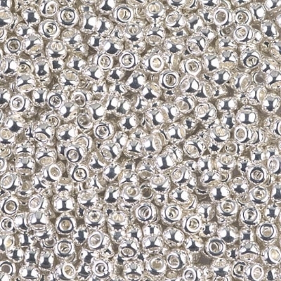 Picture of Miyuki Rocaille 8/0 961 Bright Sterling Silver Plated x5g