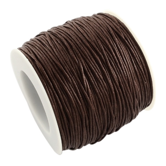 Picture of Cord waxed cotton brown 1mm x92m