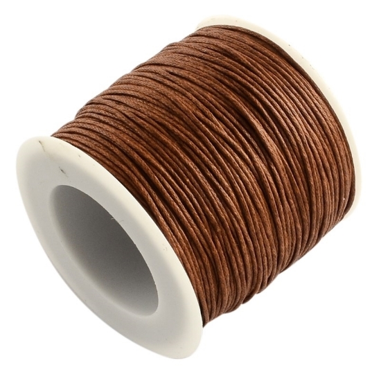 Picture of Cord waxed cotton 1mm Saddle Brown x92m