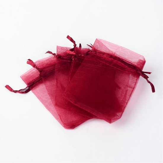 Picture of Organza Pouch 23x17cm Garnet Red x10