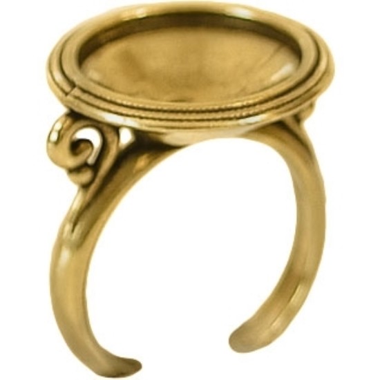 Image de B & B Benbassat Premium Ring adjustable Setting 16mm rivoli Antiqued Brass x1