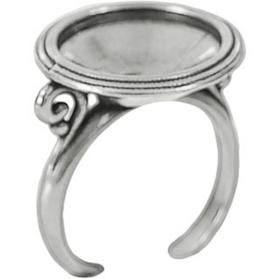 Picture of B & B Benbassat Ring adjustable Setting 16mm rivoli Silver Plated x1