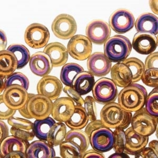 Picture of O Bead 4mm Topaz sliperit x5g