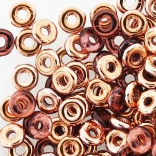 Picture of O Bead 4mm Amethyst Capri Gold x5g