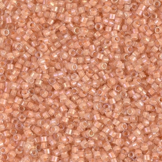Picture of Miyuki Delica 11/0 DB67 Light Peach Lined Crystal Luster x10g