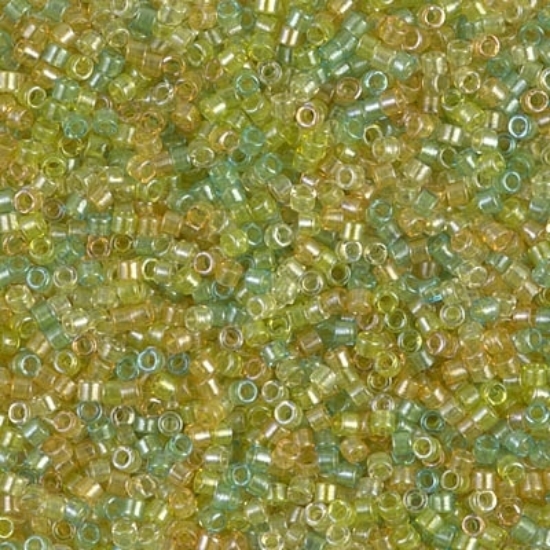 Picture of Miyuki Delica 11/0 DB983 Color-lined Mix Lemon And Lime x10g