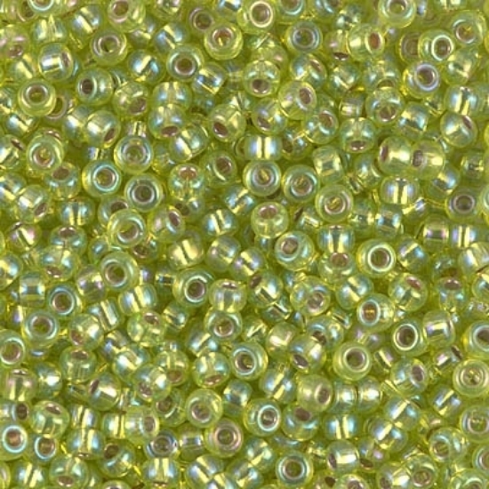 Picture of Miyuki Rocaille 8/0 1014 Silver Lined Chartreuse AB x10g