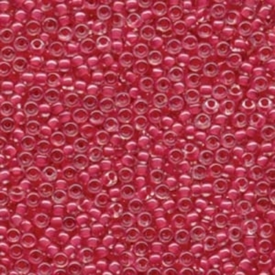 Picture of Miyuki Rocaille 8/0 208 Carnation Pink-lined Crystal x10g