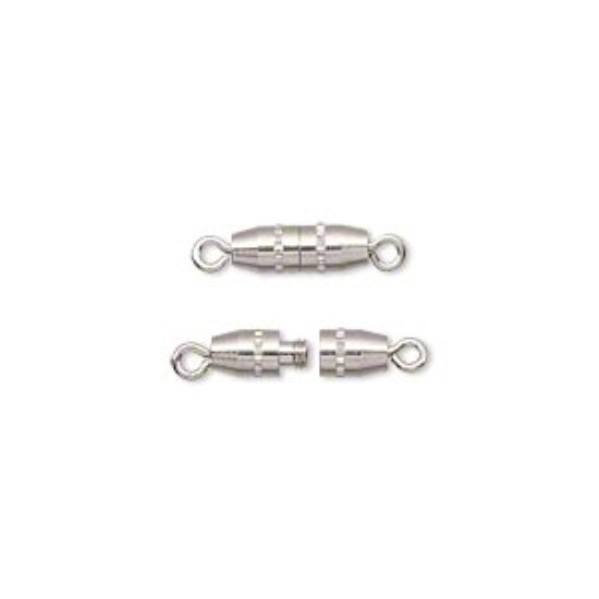 Afbeeldingen van Clasp torpedo 15x3.5 mm Silver x5