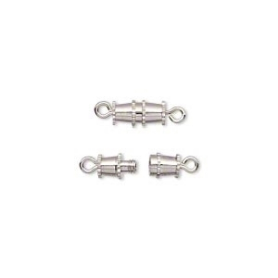 Picture of Clasp Barrel 16x5.5mm Silver Tone x5