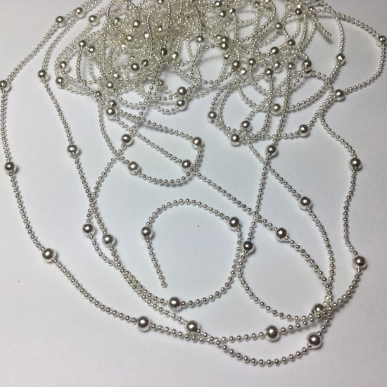 Afbeeldingen van Ball Chain 1.5 & 3mm Silver x1m