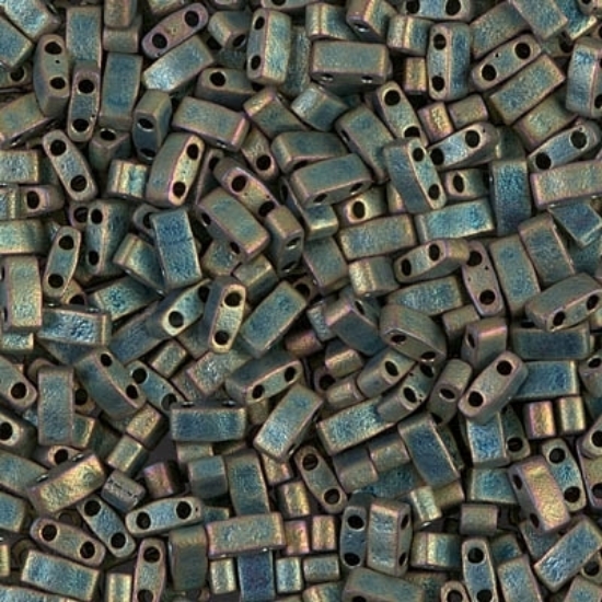 Picture of Miyuki Half Tila 2008 Mat Metallic Patina Iris x5g