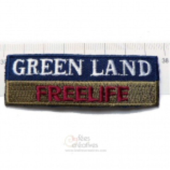 Afbeeldingen van Strijkapplicatie, "GREEN LAND" 